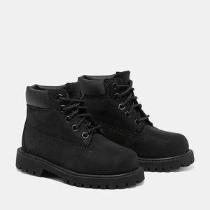 Toddler 6" Premium Nubuck Waterproof Boots, Black Nubuck