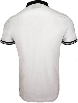 PS Script Polo Shirt , White/Black