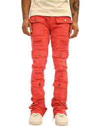 Men's Savant Stacked Jeans, Red