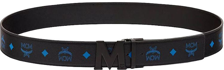MCM Claus Matte M Reversible Belt 1.75" in Embossed Leather