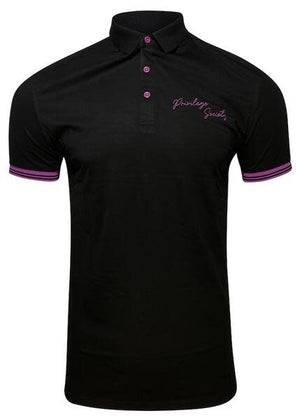 PS Script Polo Shirt , Black/Purple