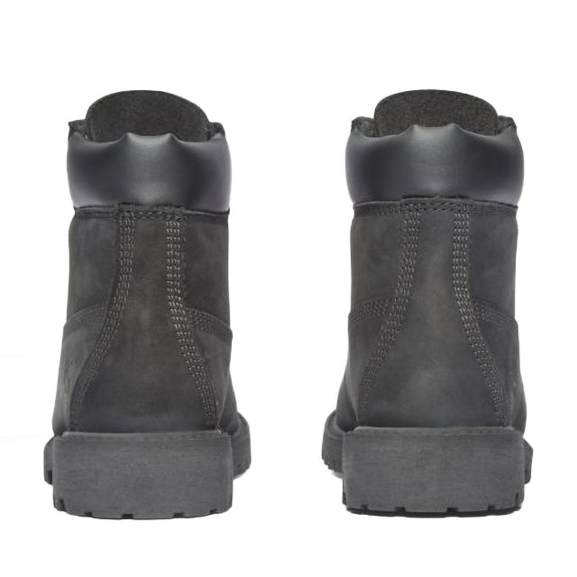 Juniors 6" Premium Nubuck Waterproof Boots, Black Nubuck