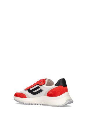 Men's Demmy-T Leather & Fabric Sneakers, Orange/White