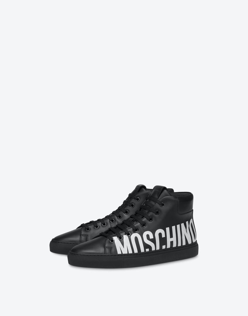 Men's Leather Hightop Sneakers - Krush Clothing
