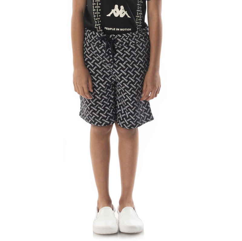 Kid's Authentic Plimmo Shorts, Black Smoke/White - Krush Clothing