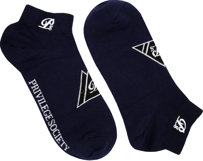 PS Triangle Socks 2 Pack, Navy / White - Krush Clothing
