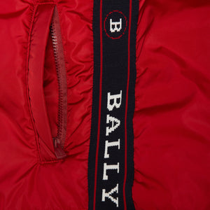 Men's Bally Side Logo Vest, Red - Krush Clothing