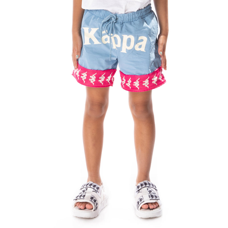 Kid's 222 Banda Calabash 3 Shorts, Blue Dusk/Pink - Krush Clothing