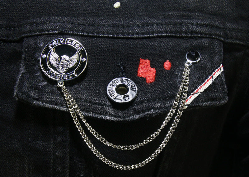 Men's Black Drip Premium Denim Jacket - Krush Clothing