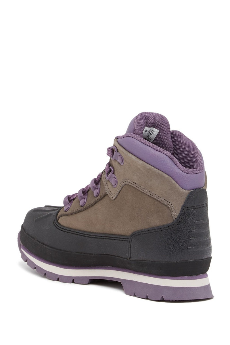 Youth Shell Toe Euro Hiker Boots, Grey/Purple - Krush Clothing